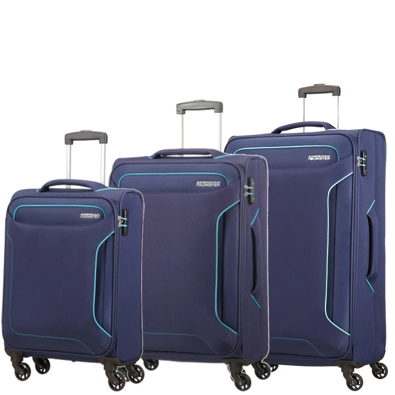 American Tourister Holiday Heat 3 Piece Luggage Set - 55cm, 67cm & 79cm