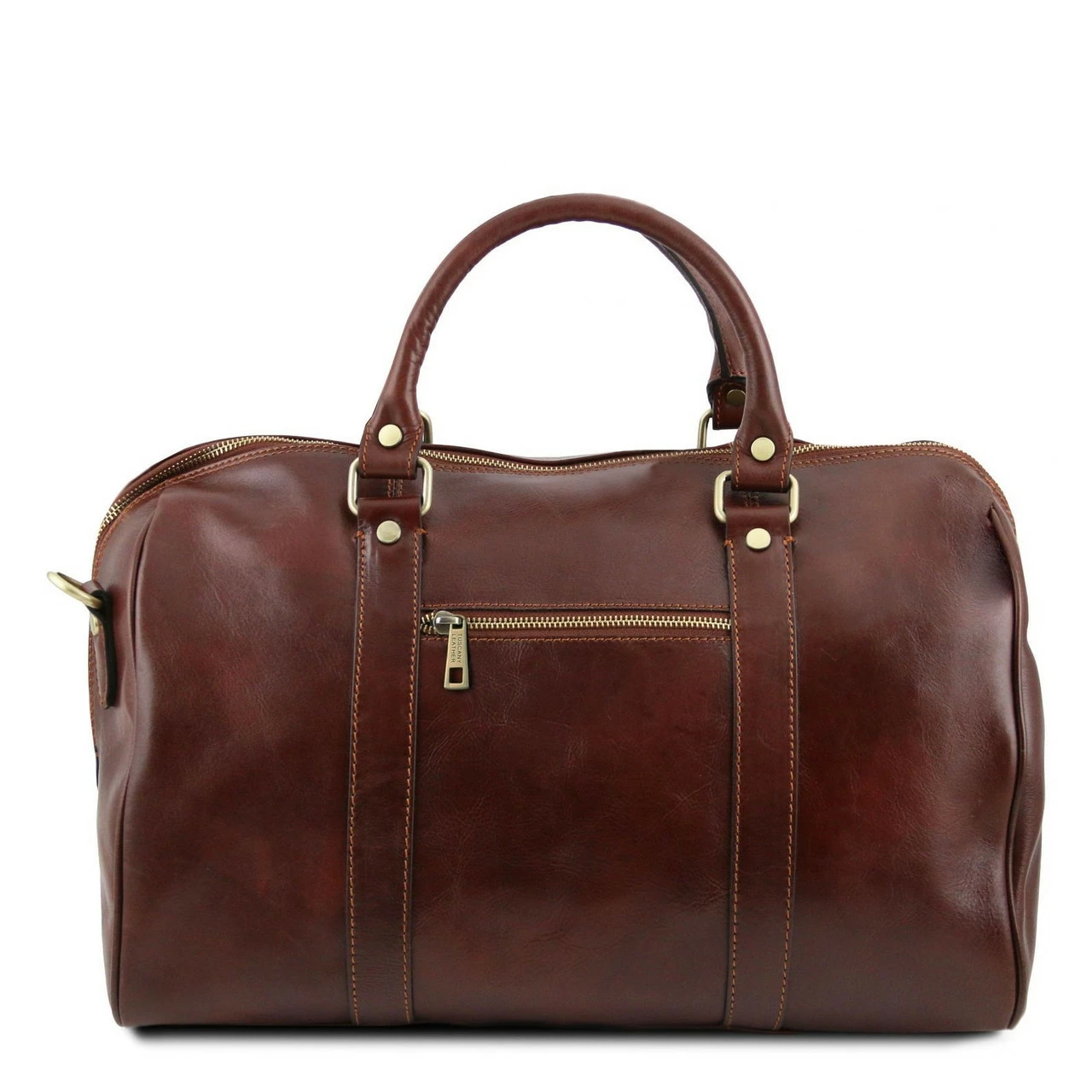 Tuscany Leather Duffle Bag With Rear Pocket Small - 42cm - Image 2