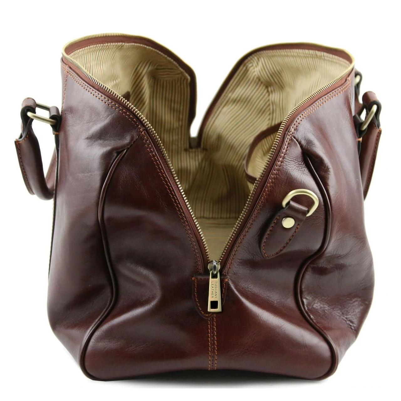 Tuscany Leather Duffle Bag With Rear Pocket Small - 42cm - Image 5