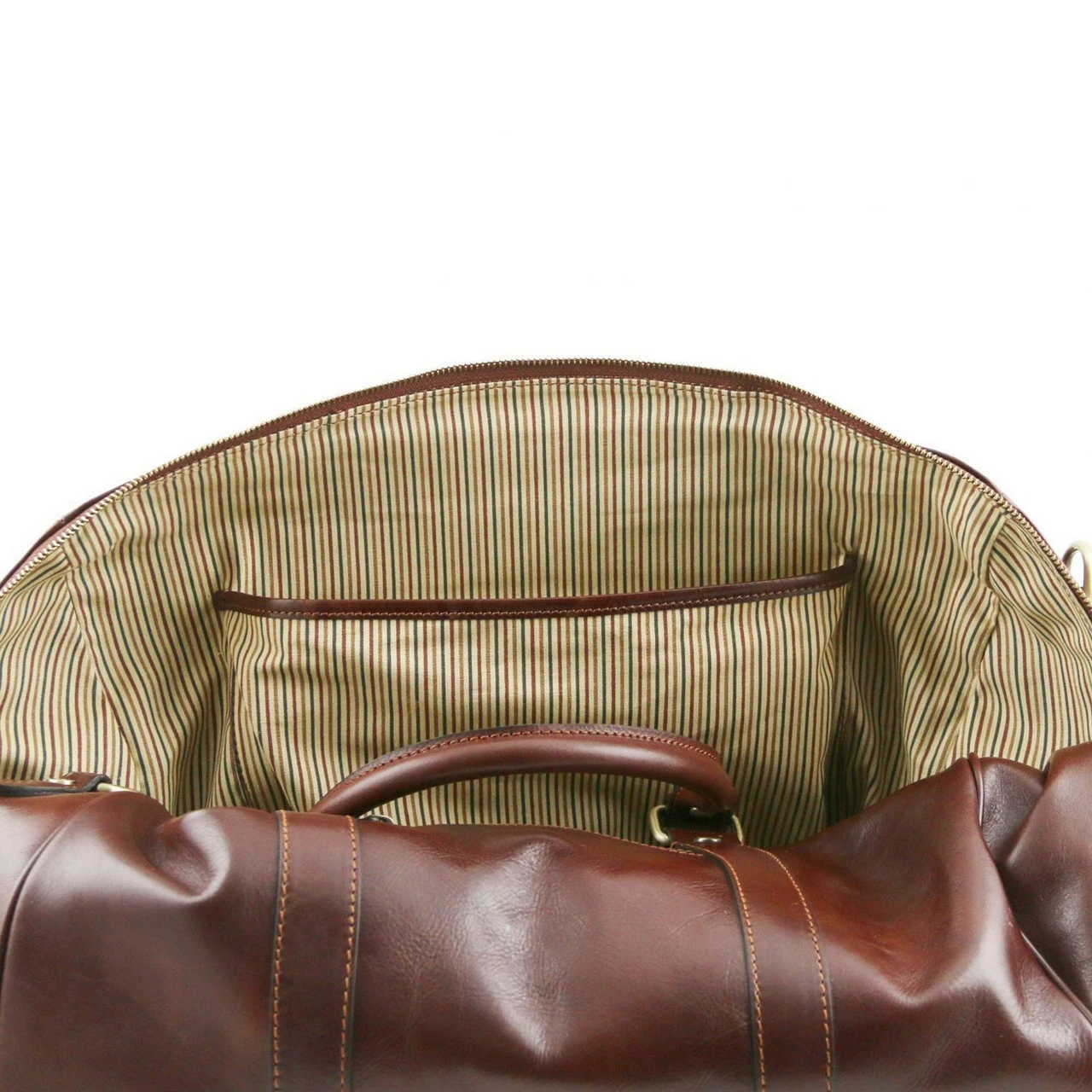 Tuscany Leather Duffle Bag With Rear Pocket Small - 42cm - Image 6